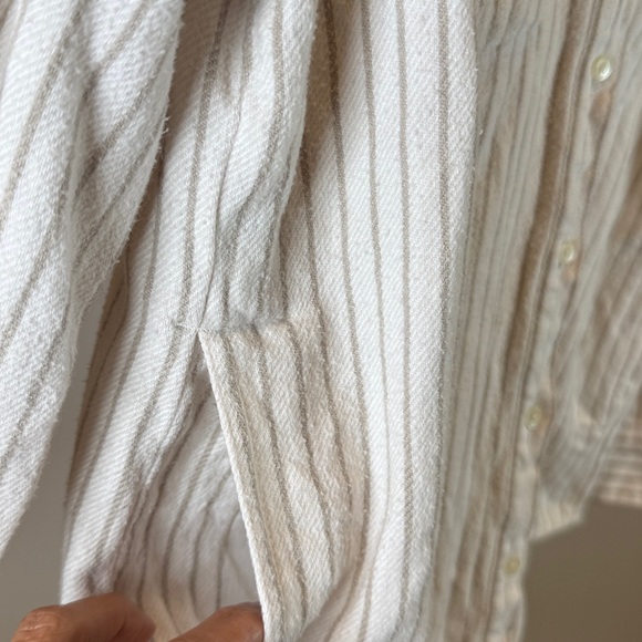 Madewell Striped Flannel Sunday Shirt with Hand-Warming Pockets - Size S - Picture 5 of 7